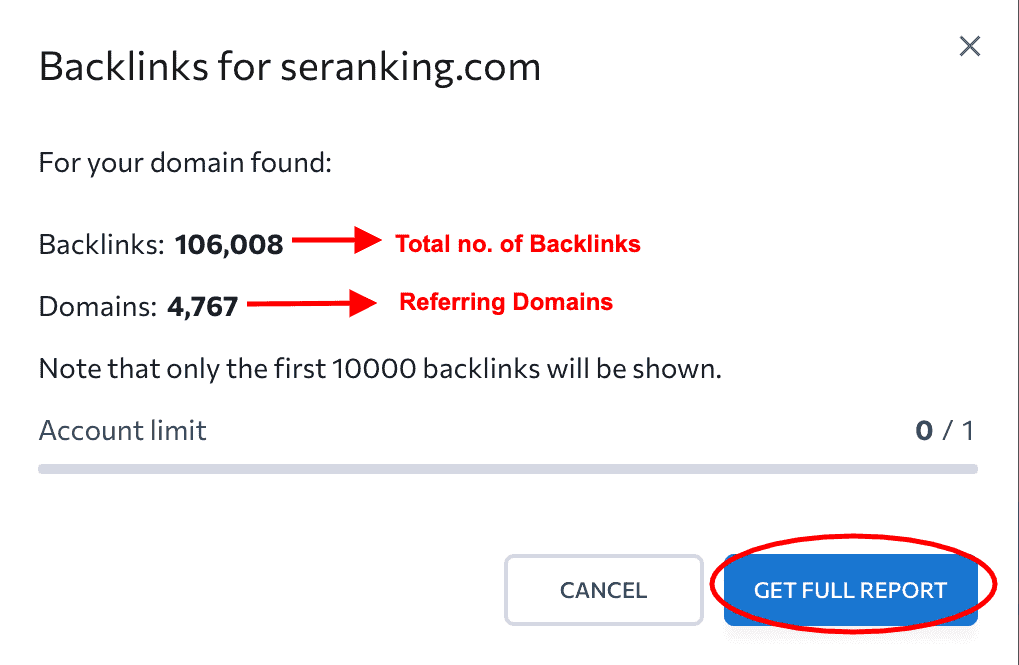 SE Ranking Review - BACKLINK CHECKER